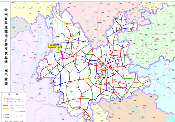 普定至盘江高速线路图图片